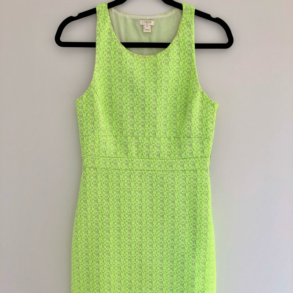 Jcrew midi neon dress